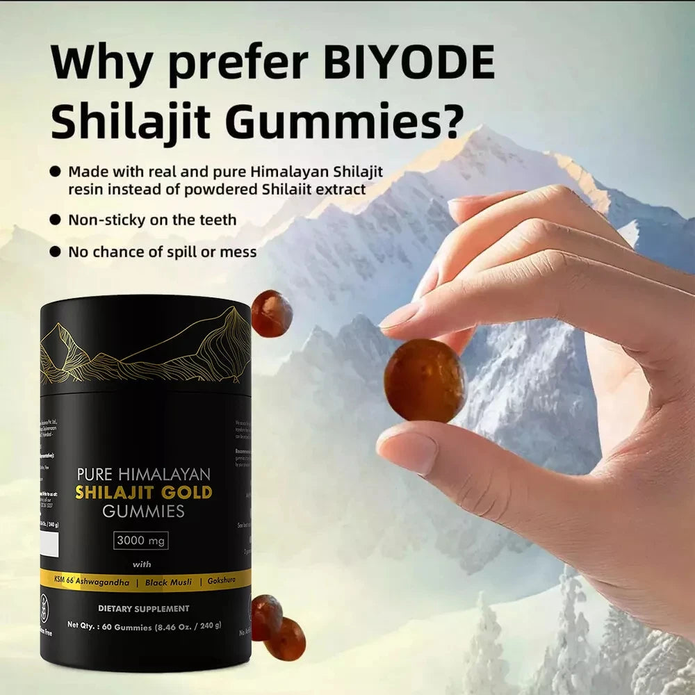 Himalayan Shilajit Gummies 3000mg with Ashwagandha & Gokshura