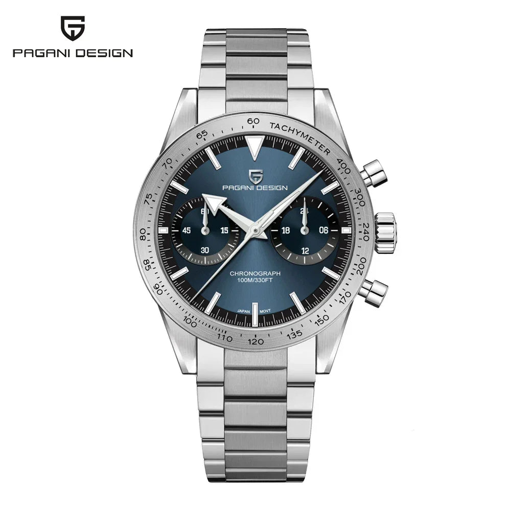2024 New PAGANI DESIGN Retro Mens Watches Moon Quartz Watch For Men Speed Sports Chronograph AR Sapphire VK64 Clock Reloj Hombre - Evallys.com