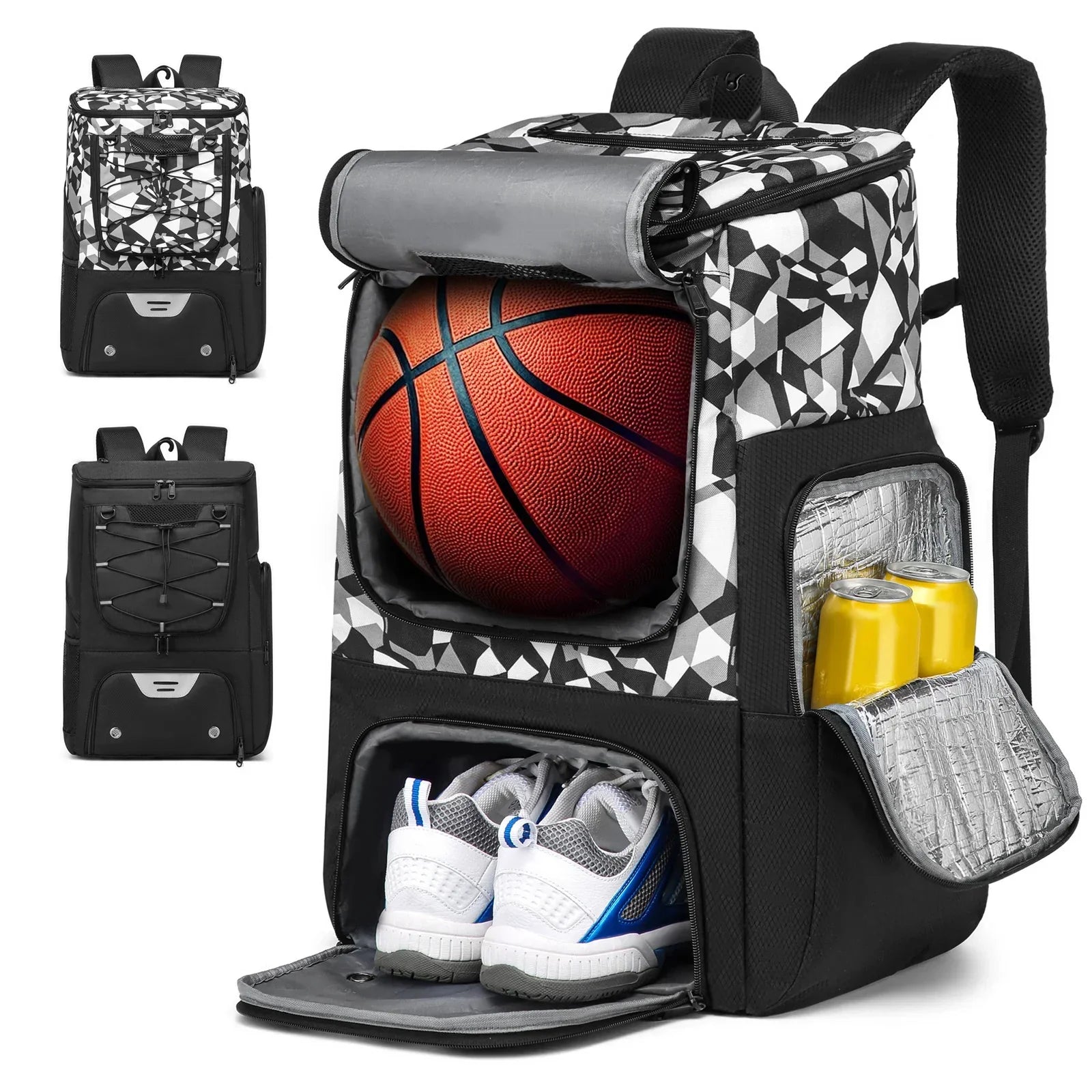 Sports Training Equipment Basketball Backpack with Separate Ball holder & Shoes Compartment Gym Backpack for Basketball Soccer - Evallys.com