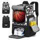 Sports Training Equipment Basketball Backpack with Separate Ball holder & Shoes Compartment Gym Backpack for Basketball Soccer - Evallys.com