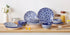 vancasso 12/24/36 Piece Chinese Blue and White Porcelain Plate Set Tableware Set with 4PCS Dinner Plate/Dessert Plate/Ceral Bowl