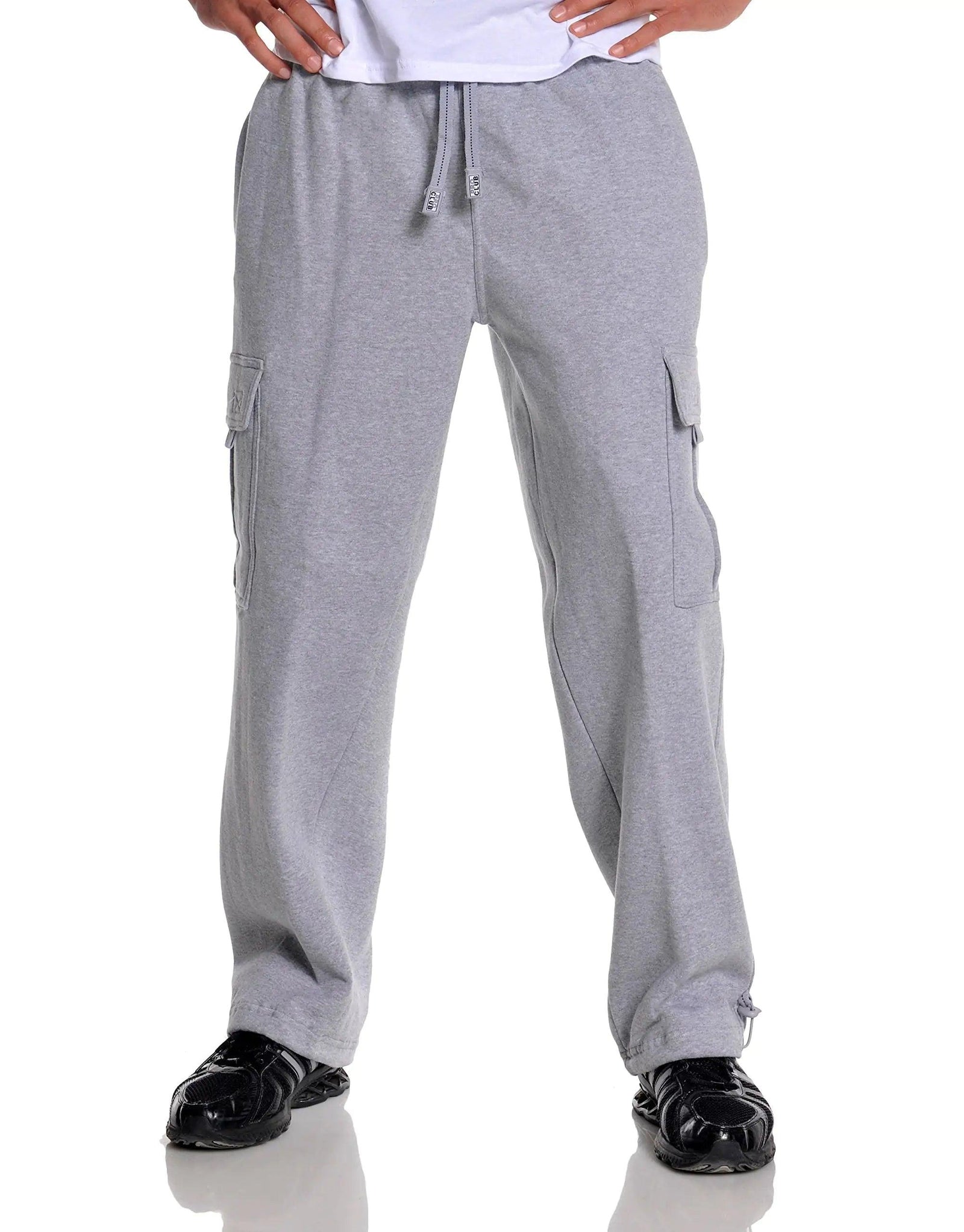 Pro Club Men's Heavyweight Fleece Cargo Pants Medium Heather Gray - Evallys.com # #