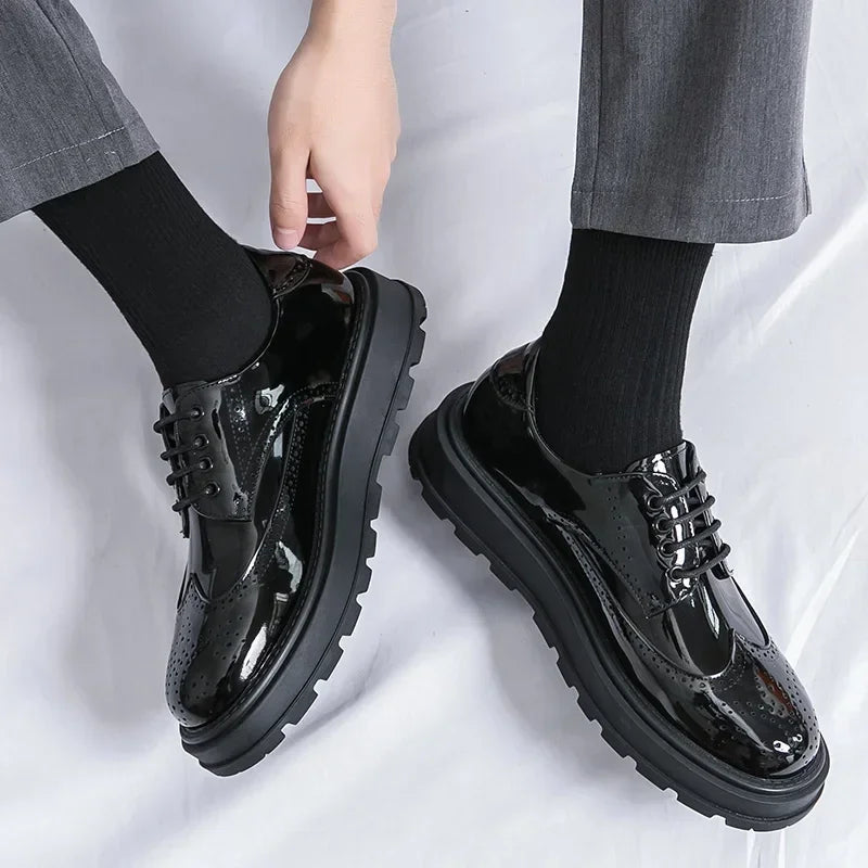 Green Patent Leather Oxford Shoes – Men’s Formal Business Dress Shoes - Evallys.com