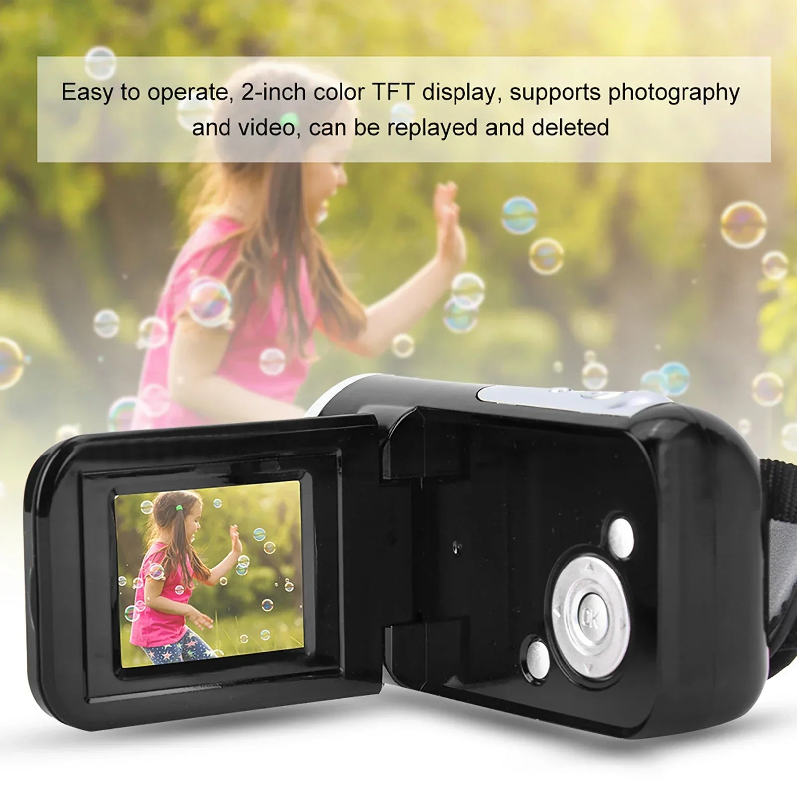 Digital Video Camera Portable Children Kids HD Digital Video Camera Camcorder with LCD Sceen Camcorder Recorder - Evallys.com