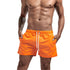 Mens Swim Trunks with Mesh Lining Side Pockets Solid Beach Shorts Quick Dry Lightweight Drawstring Board Shorts Summer Swimwear - Evallys.com