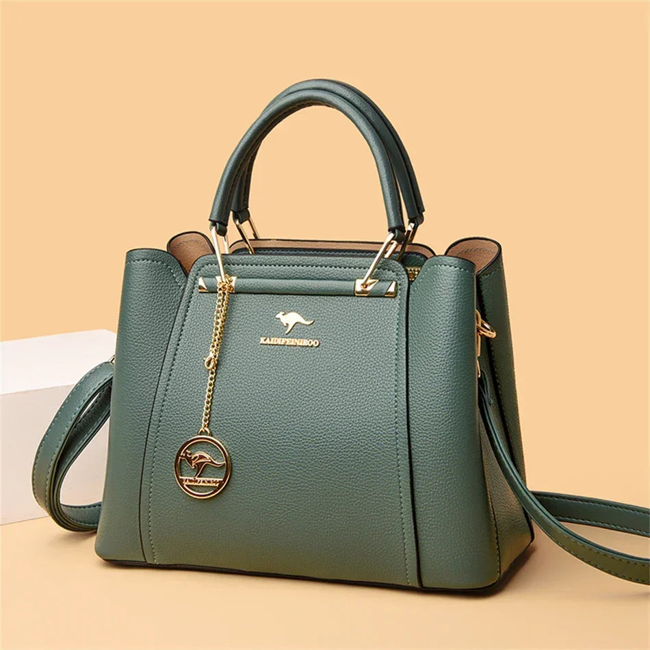 2024 Luxury Women Designer 3 Layers Shoulder Crossbody Sac Ladies Large Capacity Leather Handbags Shopper Brand Messenger Totes - Evallys.com