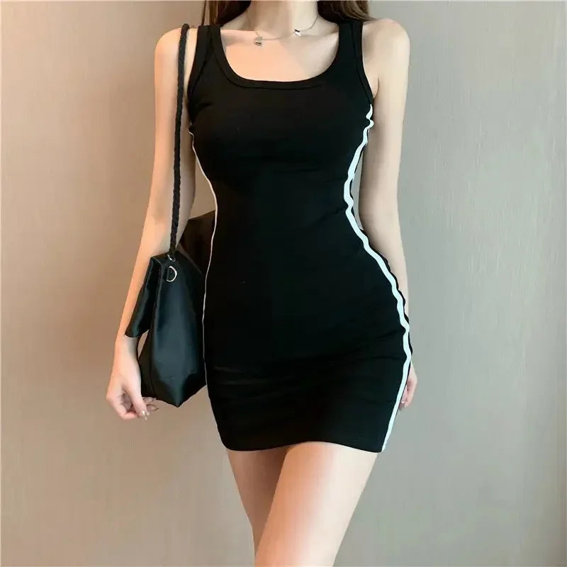 Summer Spaghetti Strap Slim Sheath Dress for Women – Sexy Mini Dress - Evallys.com