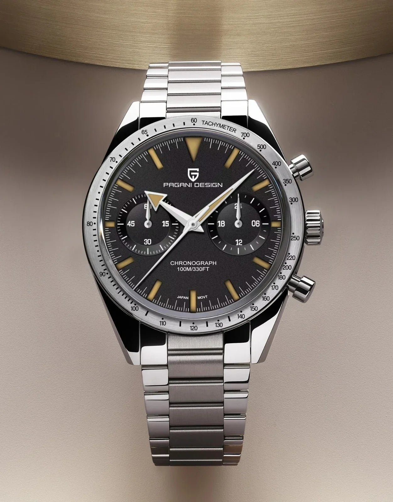 2024 New PAGANI DESIGN Retro Mens Watches Moon Quartz Watch For Men Speed Sports Chronograph AR Sapphire VK64 Clock Reloj Hombre - Evallys.com