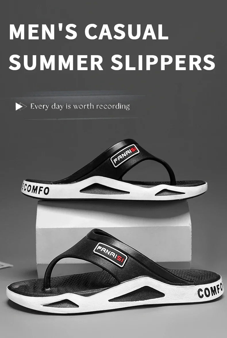 Men’s Summer Flip-Flops – Outdoor Sports Beach Sandals, Casual Home Slippers - Evallys.com