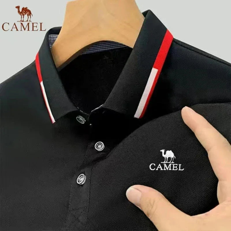 New Summer Brand Embroidered Polo Shirt for Men's High Quality Fashion Casual Comfortable and Breathable Short Sleeved T-shirt - Evallys.com