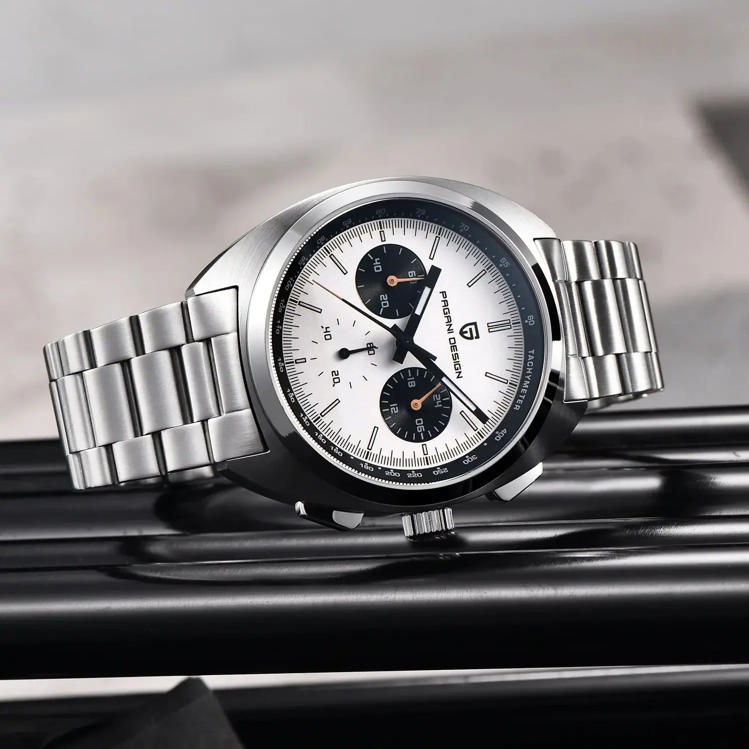 PAGANI DESIGN 2024 New Panda Dial Men Watches Luxury Quartz Watch For Men Japan VK63 Sport Chronograph Sapphire glass Wristwatch - Evallys.com