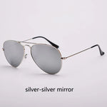 Top Quality Real Glass Lenses Men Women Sunglasses Brand Fashion Pilot Metal Frame Classic Style Outdoor UV400 Sun Glasses - Evallys.com