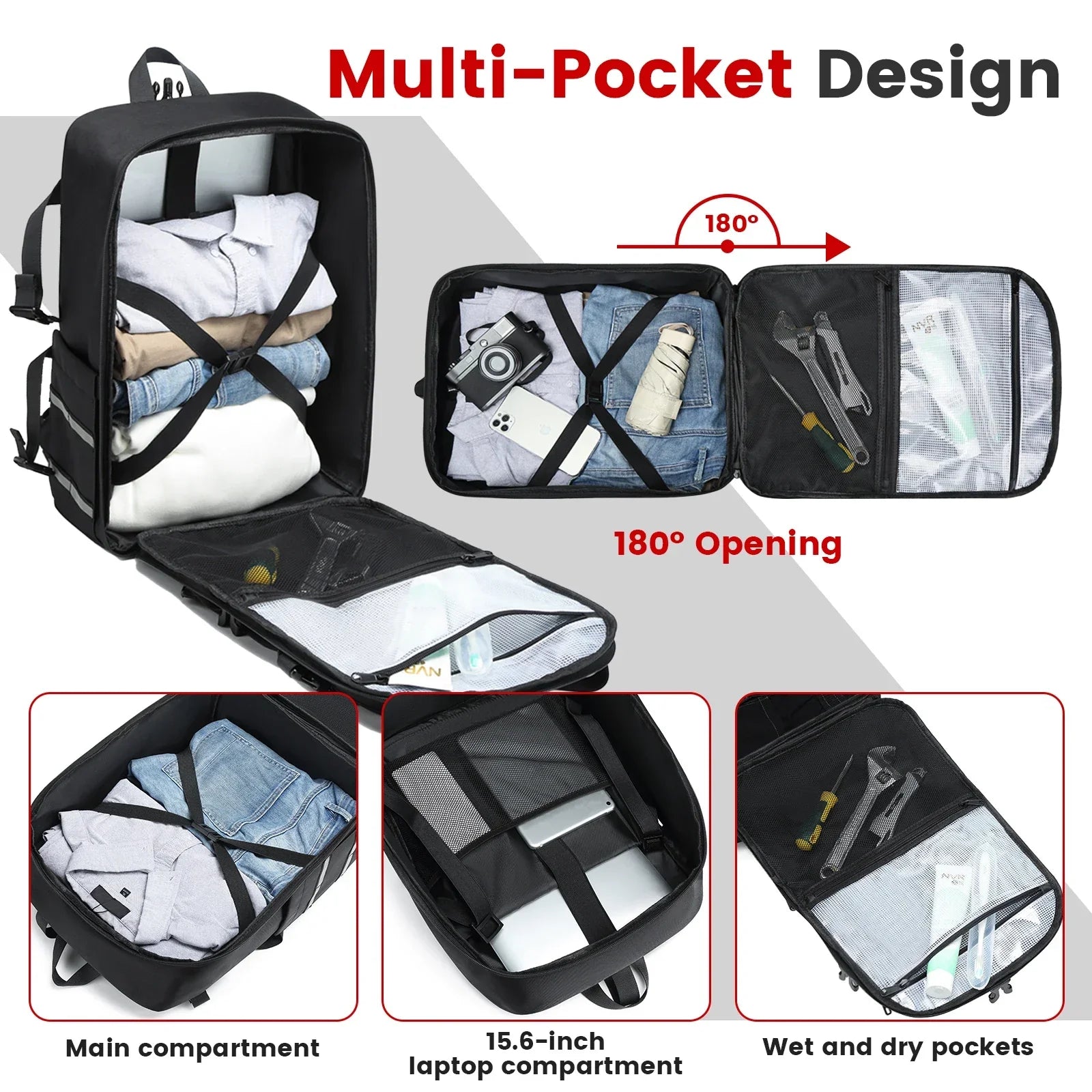 Motorcycle Helmet Backpack – Waterproof Travel & Commuter Bag - Evallys.com