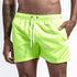 Mens Swim Trunks with Mesh Lining Side Pockets Solid Beach Shorts Quick Dry Lightweight Drawstring Board Shorts Summer Swimwear - Evallys.com