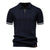 AIOPESON Men's Solid Color Sport Zipper Polo Shirt Athletic Social Polo Shirts for Men Office Slim Fit Polo - Evallys.com