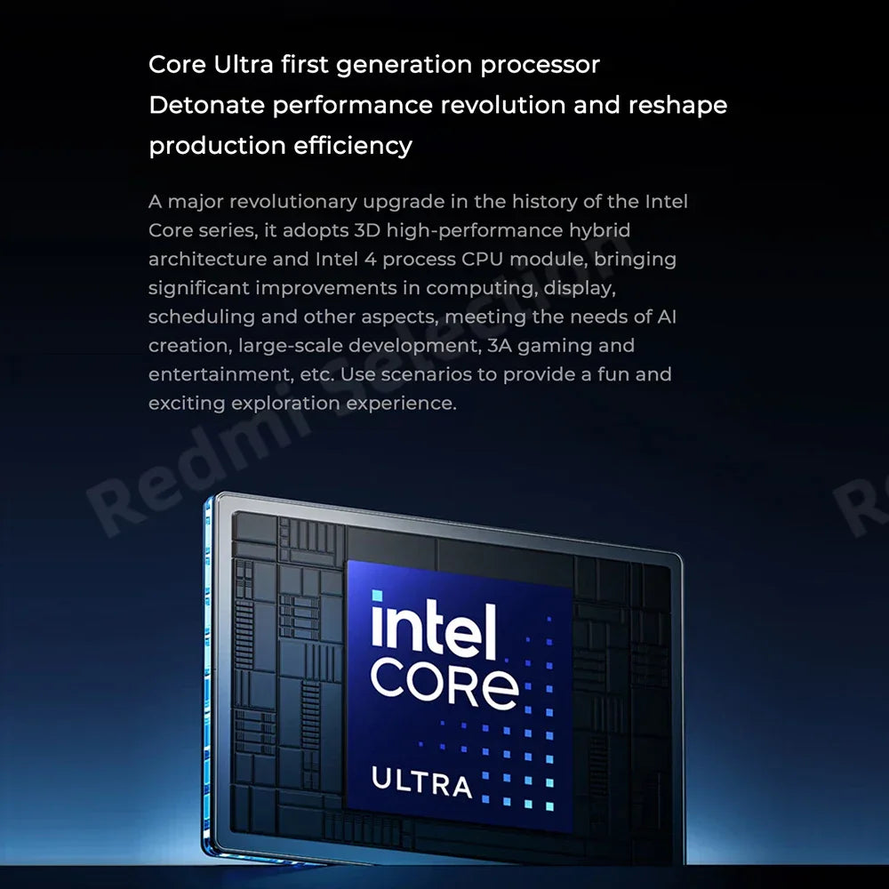 Xiaomi laptop RedmiBook Pro 16 2024 Core Ultra 5-125H/Ultra 7-155H ARC Graphics 32GB DDR5 1TB SSD 16-inch 3.1K 165hz Screen Pc - Evallys.com