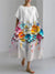Harajuku Floral Print Women’s Dress – Loose Fit Ankle-Length Casual - Evallys.com