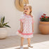 Toddler Girl Birthday Dress with Puff Sleeves and Embroidered Letters Smocked Summer Party Dress for Baby Girls - Evallys.com