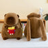 Cute Capybara Plush Backpack Funny Kawaii Doll Fur Bag Cartoon Capybara Shoulder Bag Soft Girl Small Backpack for Girls Children - Evallys.com