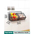 Kitchen Storage Shelf Wall Mounted Bathroom Organizer Basket No Drill Adhesive Mount Rack for Vegetable Fruit Drain Baskets
