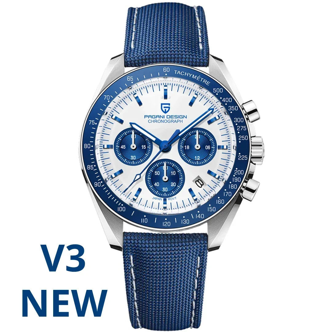 PAGANI DESIGN 2024 New Men's Watches Top Luxury Quartz Watch For Men Auto Date Speed Chronograph AR Sapphire Mirror Wrist watch - Evallys.com