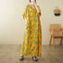 Vintage Cotton Summer Maxi Dress – Harajuku Floral Beachwear - Evallys.com