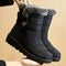 Women's Boots 2024 Trend Winter Shoes For Woman Winter Boots Ankle Low Heels Botas Mujer Waterproof Snow Boots With Fur Shoes - Evallys.com