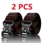 2pcs Versatile Men's Tactical Belts - Durable, Adjustable Design - for Outdoor Hunting & Sports Enthusiasts - Evallys.com