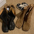 2024 Autumn Winter Soft Leather Split toe Tabi Women Ankle Boots Fashion Thick High heels Chunky Shoes Ins Style Short Booties - Evallys.com