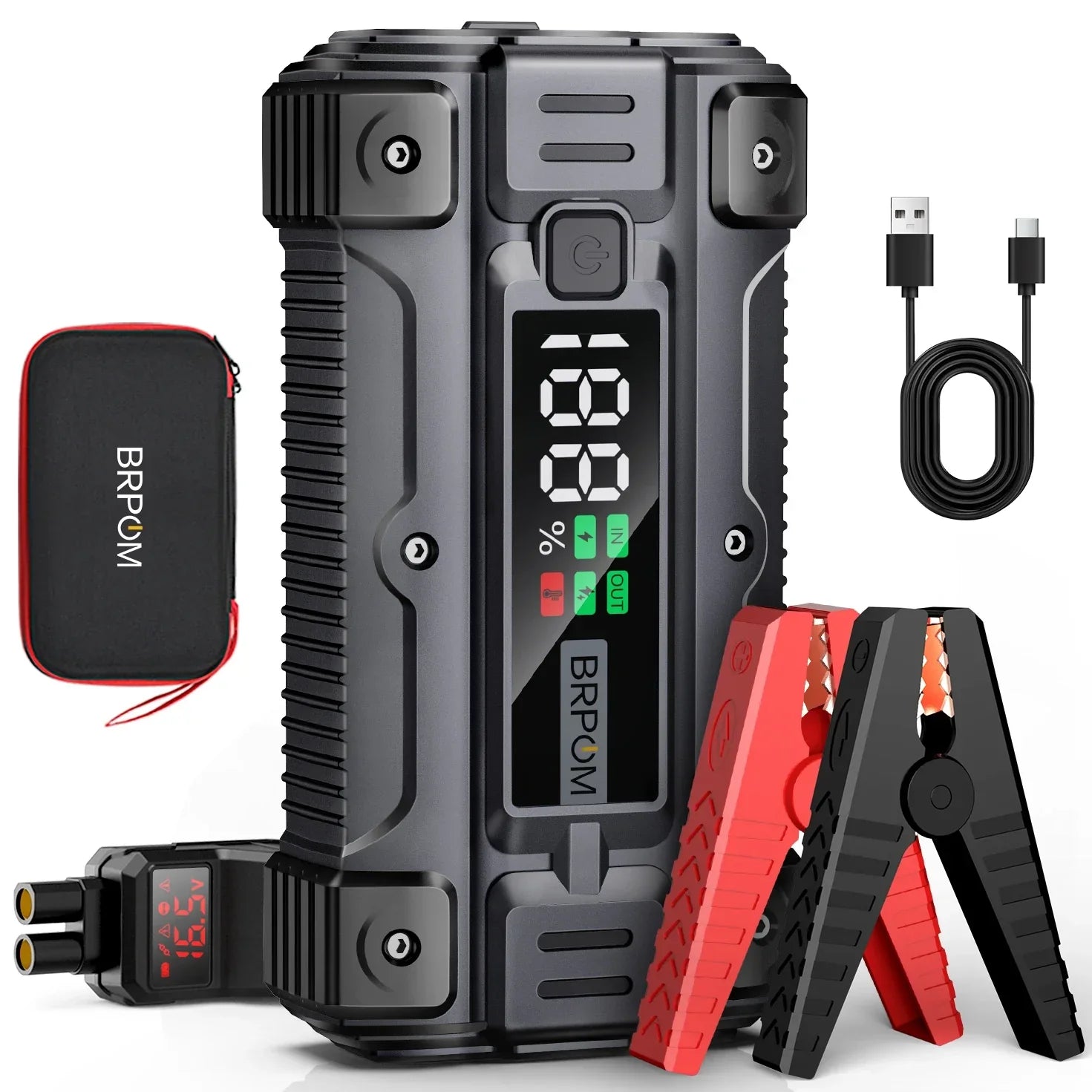 Car Jump Starter 3000A/4000A/5000A Battery Charger Emergency Power Bank Booster for 12V Gasoline and Diesel Vehicles Starting - Evallys.com