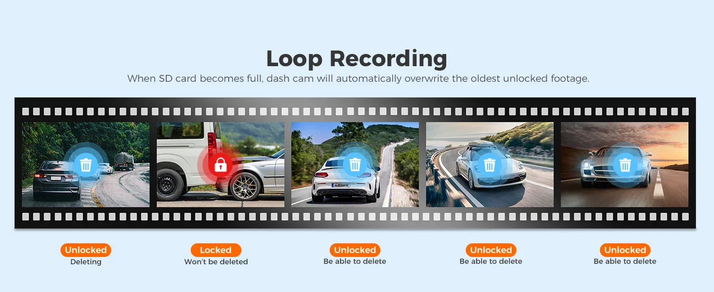 Upgrade AZDOME M550 Pro Car DVR Dash Cam 4K 5.8Ghz WiFi 2/3 Cameras Front/Cabin/Rear Cam GPS Night Vision Parking Monitor داش كا - Evallys.com