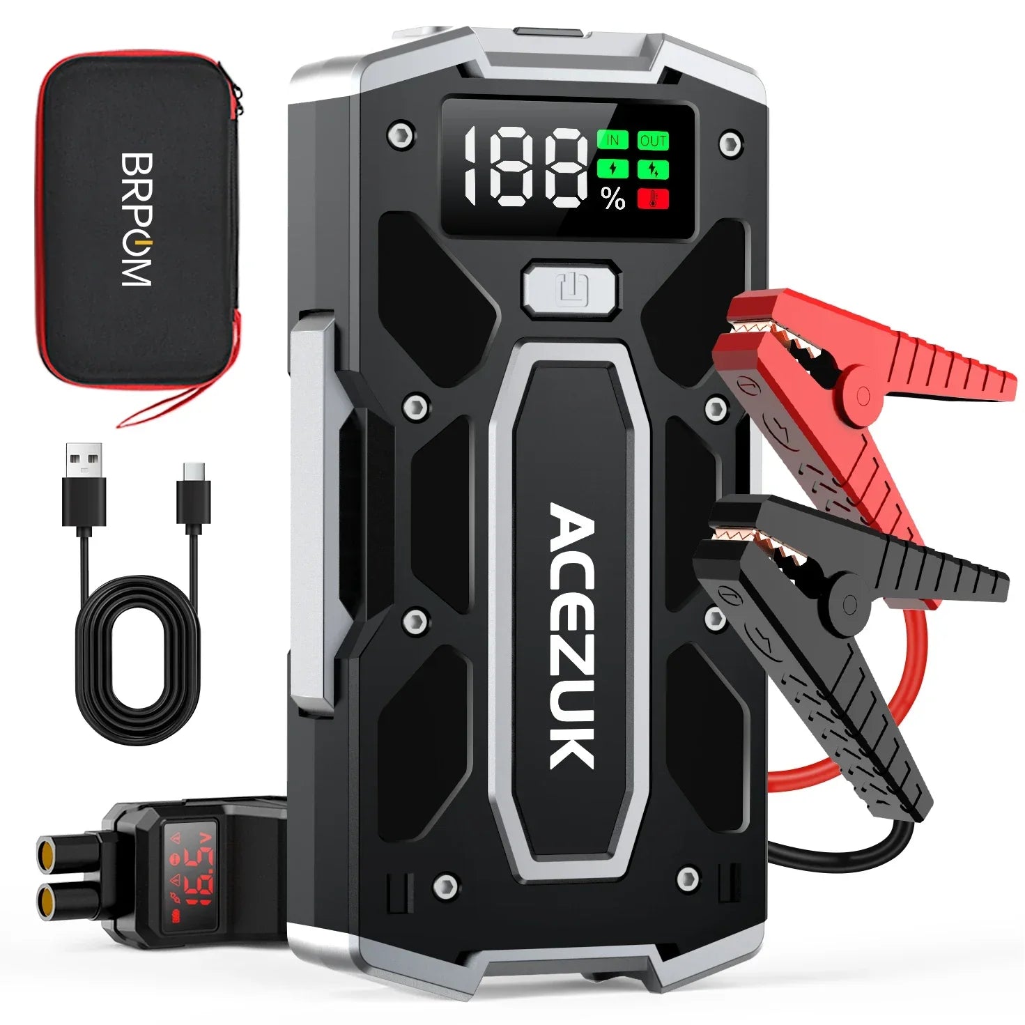 4000A Car Jump Starter Power Bank 12V 21800mAh Starting Device Emergency Car Battery Charger Booster Buster For 10L 8.0L - Evallys.com