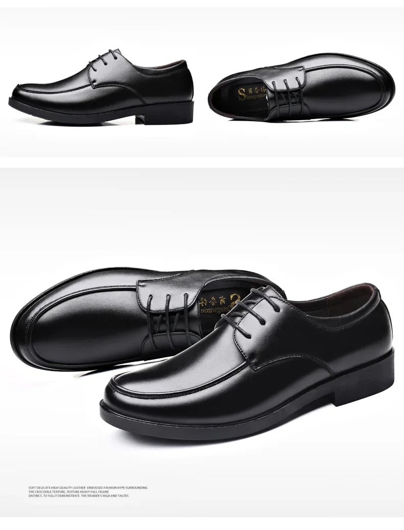 Mens Dress Shoes Men's Formal Original Leather Italian Skin Shoes for Men Elegant Casual Business Luxury Social Male Shoe - Evallys.com