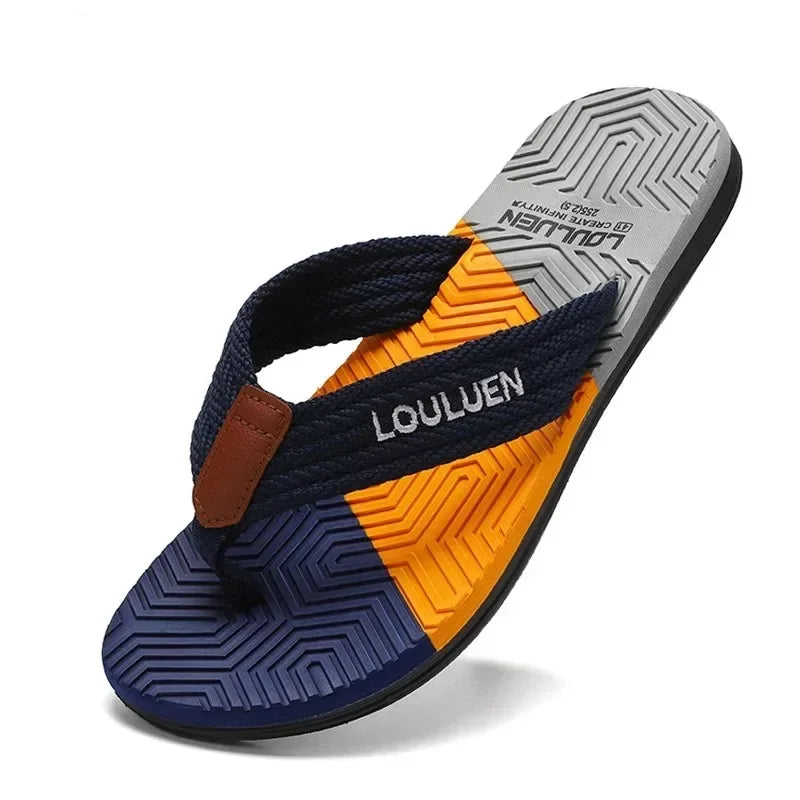 Men’s Summer Sliders Flip Flops – Anti-Skid Outdoor Casual Beach Sandals - Evallys.com