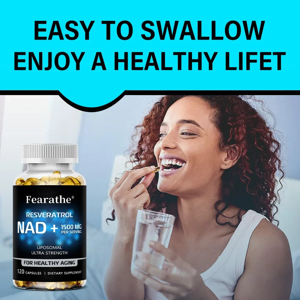NAD+ Boost with Resveratrol – Anti-Aging & Energy Support 120 Caps