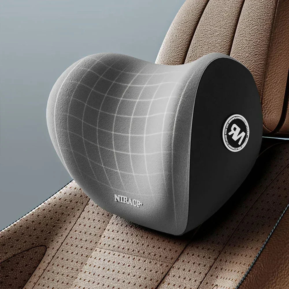 Car Headrest Lumbar Support Memory Foam Vertebral Lumbar Support Car Neck Pillow Back Cushion Office Car Interior Accessories - Evallys.com