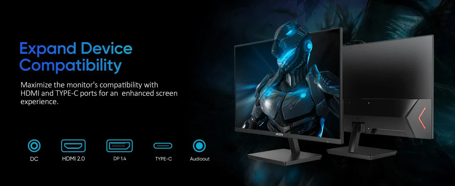 New ARZOPA 27inch 180Hz 2K FastIPS QHD PC Monitor 1ms FreeSync Gaming monitor,M1RC - Evallys.com