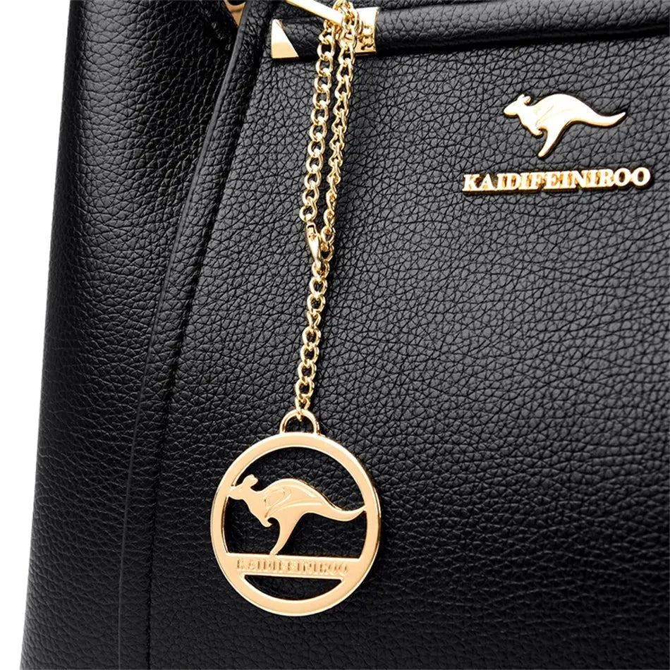 2024 Luxury Women Designer 3 Layers Shoulder Crossbody Sac Ladies Large Capacity Leather Handbags Shopper Brand Messenger Totes - Evallys.com