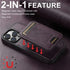 2 in 1 detachable With Magsafe Wireless Charging Wallet Leather Phone Case For iPhone 16 15 Pro Max 14 13 12Pro Magnetic Cover - Evallys.com