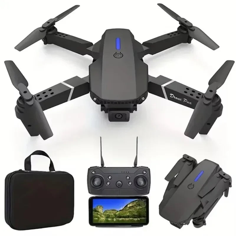 2024 E88Pro RC Drone 4K Professinal With 3 Battery 1080P Wide Angle HD Camera Foldable Helicopter WIFI FPV Height Hold Gift Toy - Evallys.com