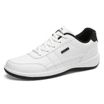 PUAMSS Men’s PU Leather Sneakers – Breathable Casual Non-Slip Shoes - Evallys.com