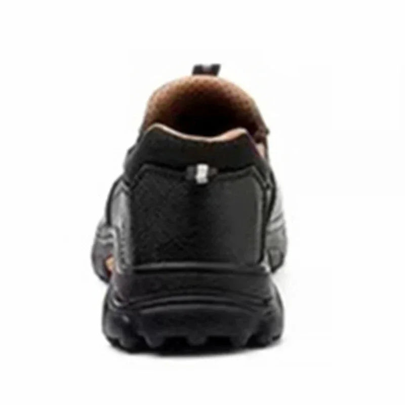 Mens Work Boots Composite Toe Safety Footwear Metatarsal Guard Puncture-Proof Construction Work Shoes Anti-Slip Rubber Outsole - Evallys.com