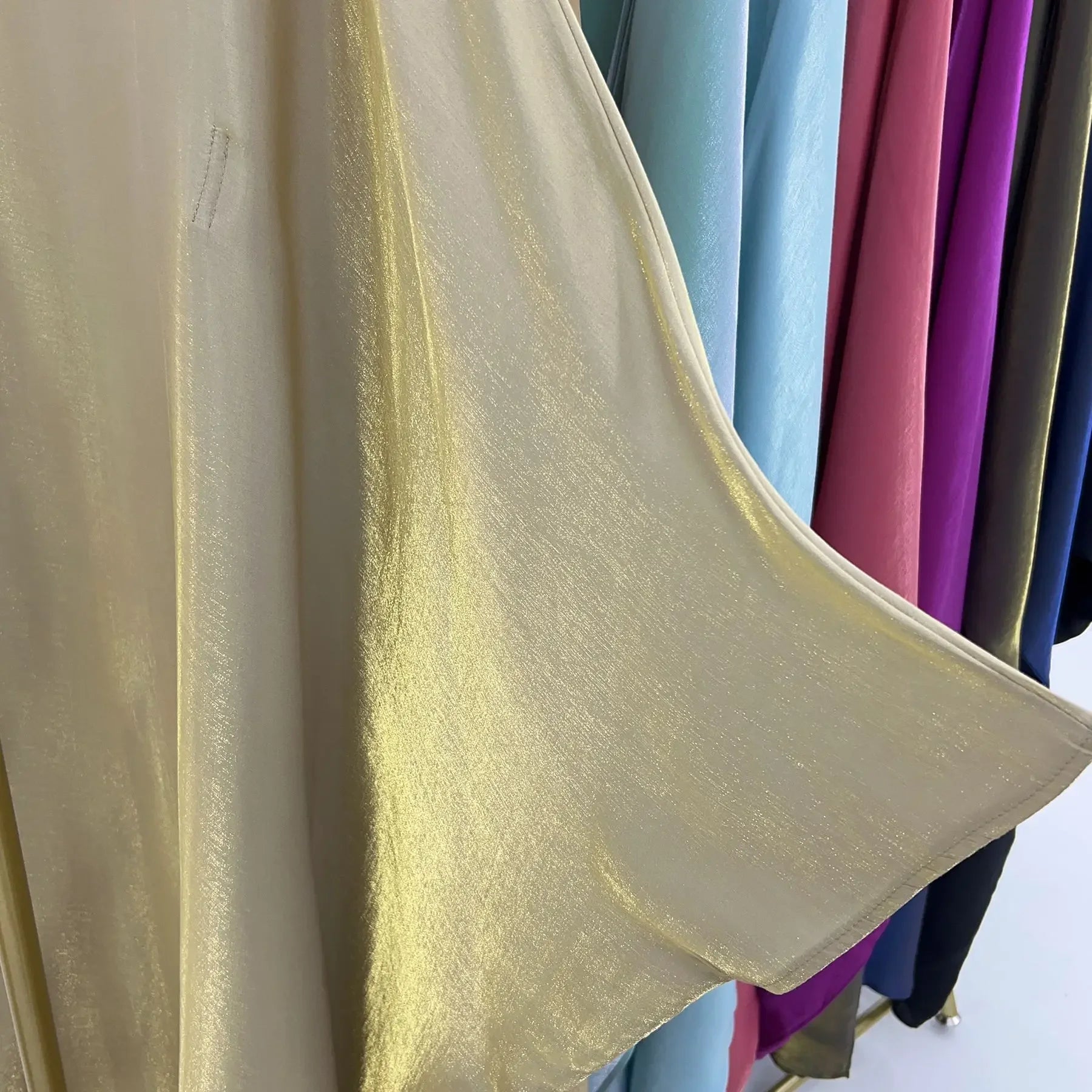 Eid Ramadan Batwing Butterfly Satin Abaya Dubai Luxury Muslim Kaftan Maxi Dress Women Kebaya Robe Caftan Marocain Femme Vestidos - Evallys.com
