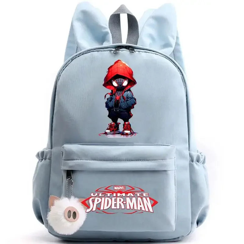 Spider Man Backpack for Girls Boys Teenager Children Rucksack Casual School Bags Travel Rabbit Ears Backpacks Mochila Travel Bag - Evallys.com