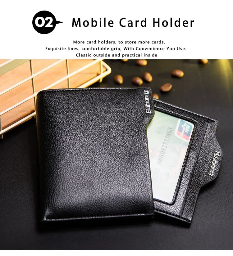 RFID Theft Protect Coin Bag zipper men wallets famous brand mens wallet male money purses Wallets New Design Top Men Wallet - Evallys.com