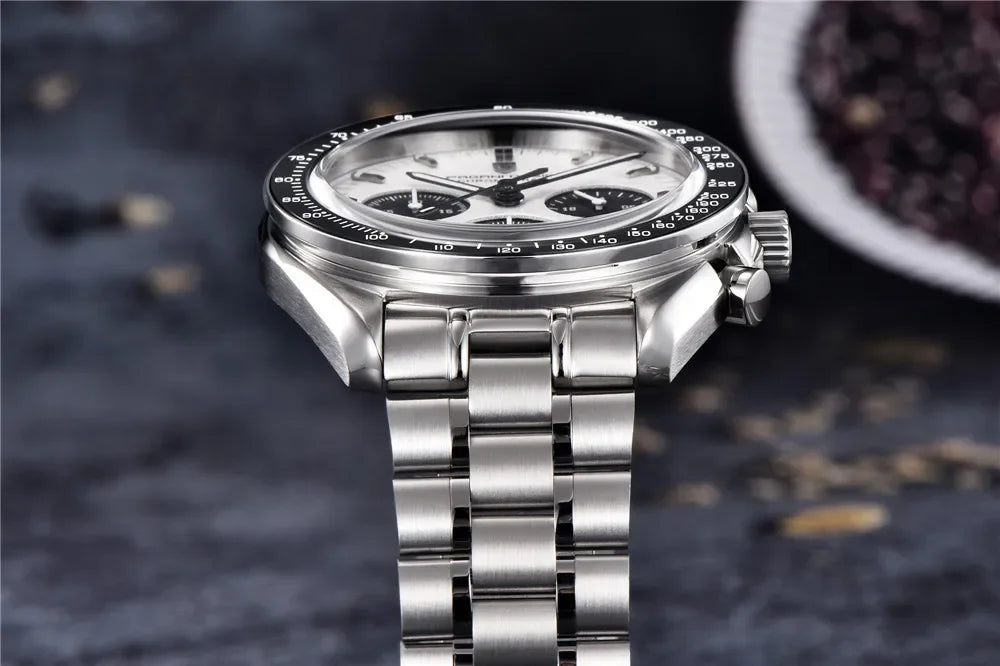 PAGANI DESIGN V4 New Quartz Men's Automatic Date Speed Chronograph Sapphire Mirror Sport Waterproof Watch All Steel VK63 Watches - Evallys.com