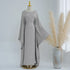 Luxury Satin Batwing Abaya Kaftan – 20 Colors Dubai Maxi Dress - Evallys.com