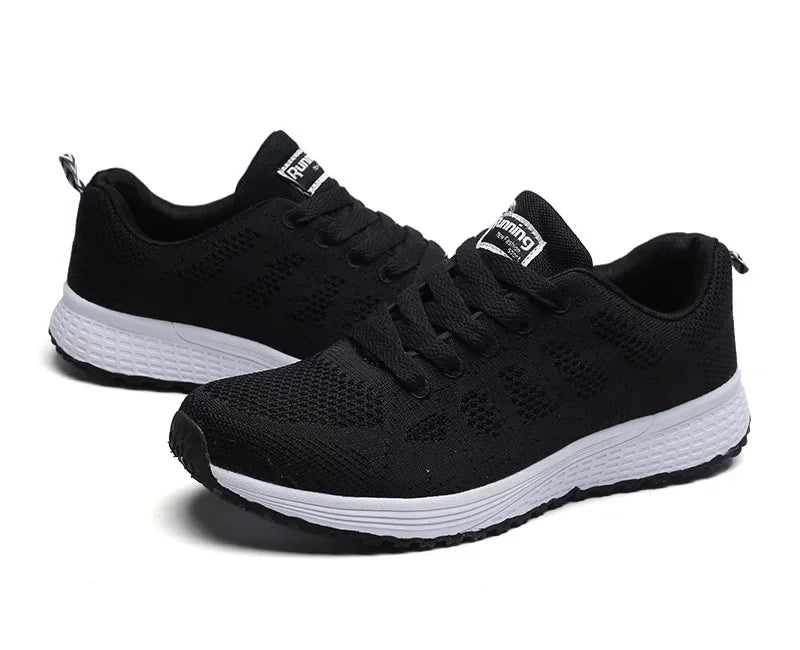Women Casual Shoes Fashion Breathable Walking Mesh Flat Shoes Sneakers Women 2021 Gym Vulcanized Shoes White Female Footwear - Evallys.com