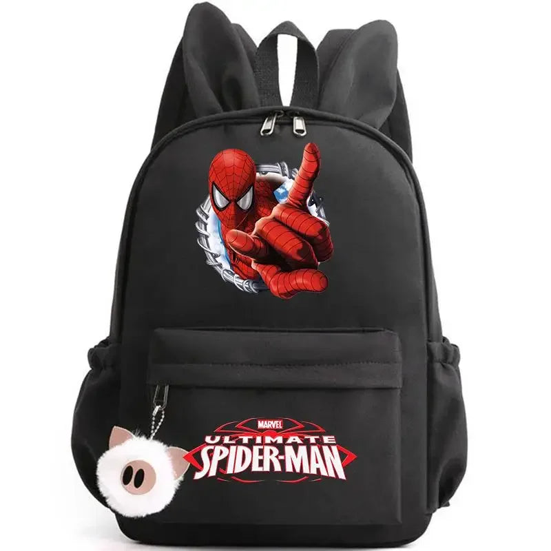Spider Man Backpack for Girls Boys Teenager Children Rucksack Casual School Bags Travel Rabbit Ears Backpacks Mochila Travel Bag - Evallys.com