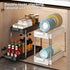 Kitchen Pull Out Dish Racks With Drainboard Drawer Storage Sliding Mesh Cabinet Basket for Accessorie Pull Out Cabinet Organizer